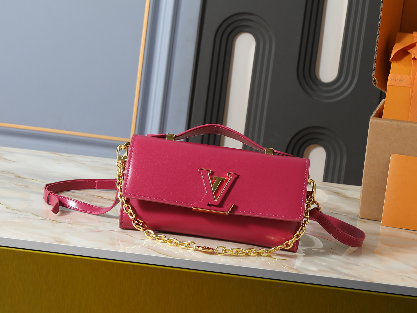 Louis Vuitton LV Classic Handbag Monogram Empreinte Model M45205 Monogram Pattern Fashion Statement Limited Edition